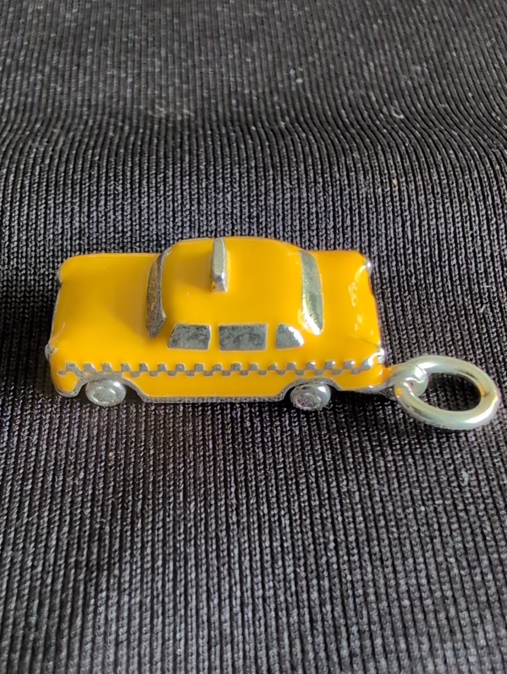 Tiffany & Co. Sterling Silver And Yellow Enamel NYC Taxi Charm - Retired